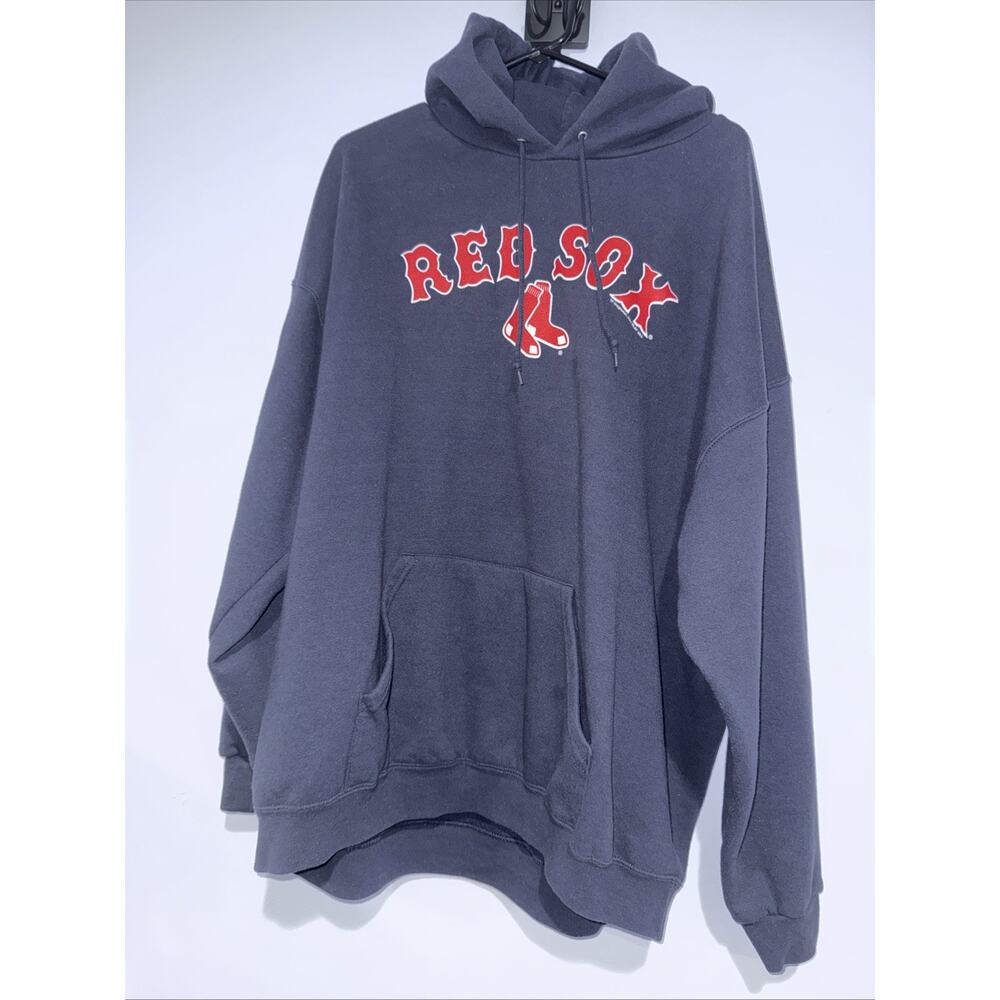 Boston Red Sox Hoodie Mens XXL MLB Baseball Pullover Hoodie Navy Lee Heavyweight